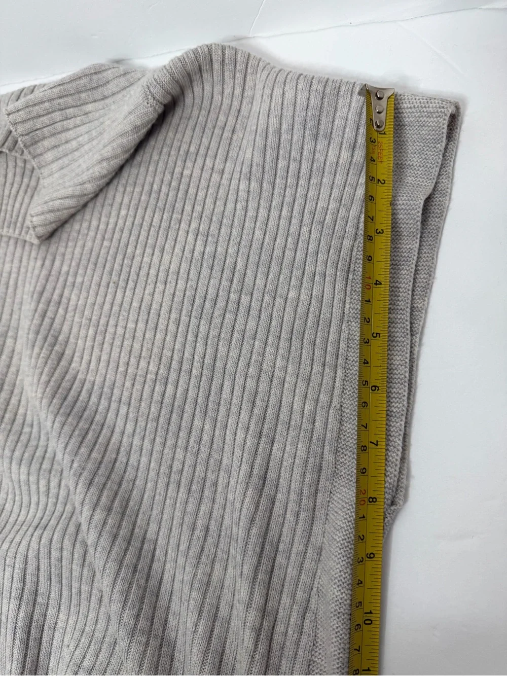 Eileen Fisher Merino Wool Turtleneck Top sweater sea salt / light gray